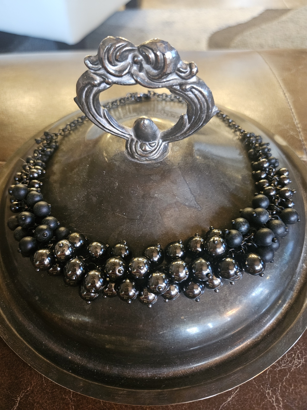 Lia Sophia Black Beaded Cluster Necklace - Women Jewelry